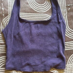 Wild Fable Purple Ribbed Crop Tank Top